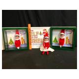 Elf on the Shelf Lot of 3 Elves and Book