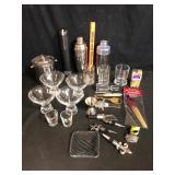 Brookstone Barware Lot Shakers Glasses Stoppers