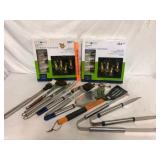 At Home Solar Edison Lights and Grill Tools