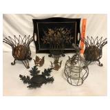 Decorative Metal Decor Lot of 8 Pieces