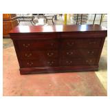 Cherry Finish 8-Drawer Double Dresser
