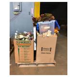 Artificial Florals Wreaths and Ribbon Lot