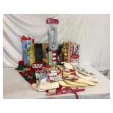 Lot of Christmas Gift Bags and Stockings