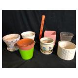 Lot of 15 Assorted Flower Pots and Planters