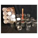 Ball And Kerr Mason Jars And Lids Lot