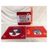 Charlie Brown Christmas Books and Tin Lot
