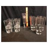 Etched Pint And Pilsner Glass Set Of 10