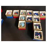 Lot of 12 Inside Painted Glass Ornaments