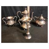 Eureka Silverplate Tea and Coffee Set 4 Piece