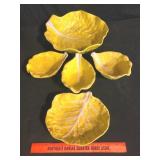 Secla Yellow Cabbageware Dishes Lot of 8