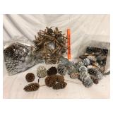 Pinecone Holiday Craft Decor Lot