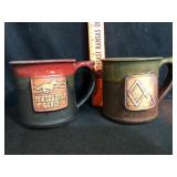 Mountain Arts Pottery Stoneware Mugs Lot of 2