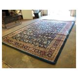Handmade Wool Navy Persian-Style Rug 13x10