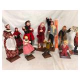 Lot of 11 Simpich Christmas Carol Dolls