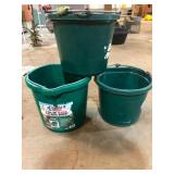 Lot of 3 Green Flat-Back Buckets 1 Heated