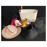 Stetson and Scala Hat Lot with Basket