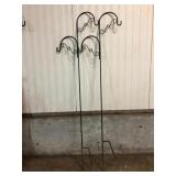 Lot of 4 Green Double-Hook Shepherds Hooks 84in