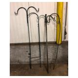 Lot of 4 Metal Garden Shepherds Plant Hooks