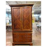 Lane Chevron Veneer Media Armoire