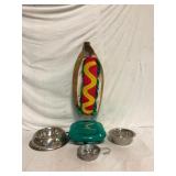 Holstein Pet Treat Maker Costume and Bowls Lot