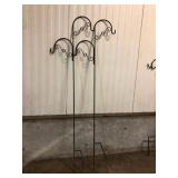 Lot of 4 Green Double-Hook Shepherds Hooks 84in