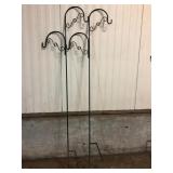 Lot of 4 Green Double-Hook Shepherds Hooks 84in