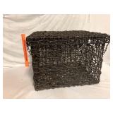 Large Rustic Twig Lidded Storage Basket