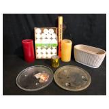 Candles and Candle Holders Lot of 6