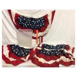 3 Flag Buntings Plus Patriotic Decor Lot