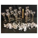 Lot of 14 Glass Globe Candle Holders