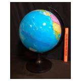 Blue Ocean World Globe on Black Stand