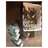 Decorative River Stones and Craft Moss Lot