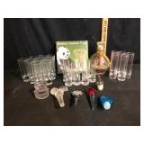Chambord Bottle and Barware Glass Lot