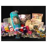 Large Craft Supply Lot With Quilt Batting