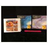 Corelle 4 Piece Sets and Recipe Binder Lot