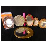Sun Moon Face Wall Mirrors Plaque Lot of 6