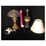 Lot of 2 Vintage Table Lamps with Shade