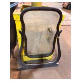 Antique Wood Tabletop Swivel Vanity Mirror