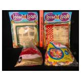 Two Vintage Weaving Loom Kits and Loop Bags