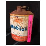 Mobiloil 5 Gallon Oil Can Socony-Vacuum