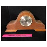 Oak Tambour Mantel Clock Battery Operated