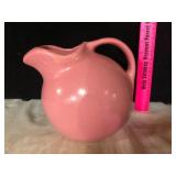 Vintage Pink Pottery Ball Jug Pitcher