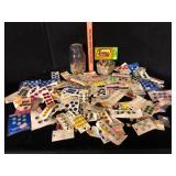 Large Lot of Vintage Buttons on Cards and Jar
