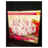 Chintz Rose Candy Dish Bowl and 4 Salad Plates