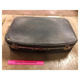 Vintage Black Hardside Travel Suitcase