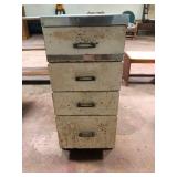 Metal 4 Drawer Cabinet 25 by 16 by 36 in