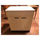 Vintage White Metal Kitchen Base Cabinet