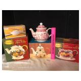 Churchill Pink Willow Teapot and 4 Boxed Pieces