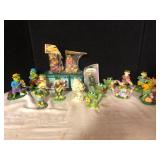Lot of 19 Frog Figurines and Wind Chimes