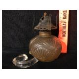 Antique Glass Finger Lamp Queen Anne Burner